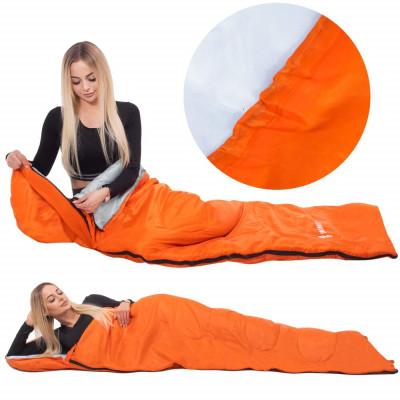 Spací pytel 205x73 cm 2v1 SPRINGOS TREVOX oranžový