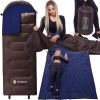 Spací pytel 220x80 cm 2v1 SPRINGOS TREVOX hnědý