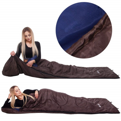 Spací pytel 220x80 cm 2v1 SPRINGOS TREVOX hnědý