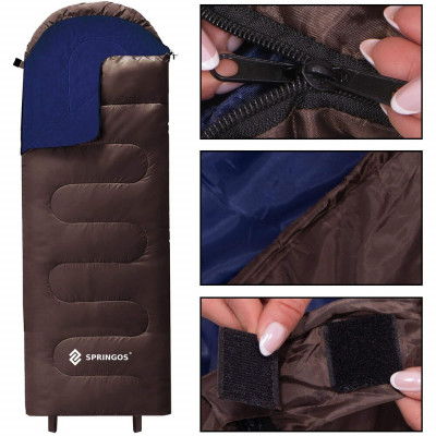 Spací pytel 220x80 cm 2v1 SPRINGOS TREVOX hnědý