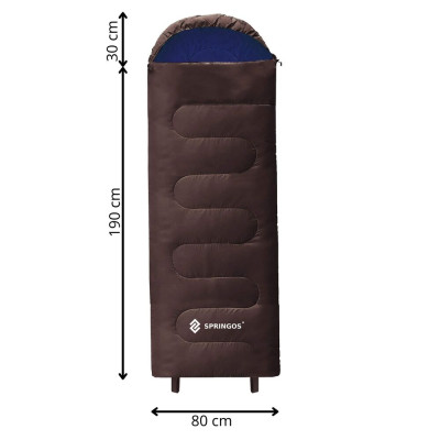 Spací pytel 220x80 cm 2v1 SPRINGOS TREVOX hnědý