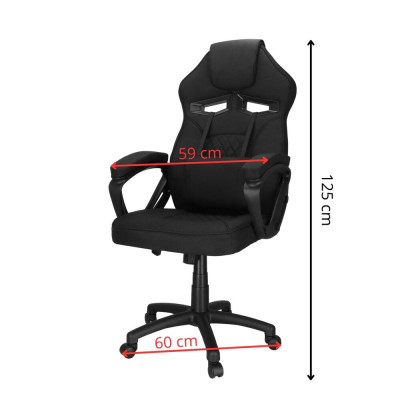 Kancelářská židle SPRINGOS ERVA černá