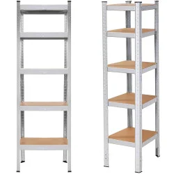 Kovový regál 180x40x40 cm 5 polic SPRINGOS HA5257