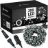LED světelný řetěz - 17,5m, 300LED, IP44, studená bílá + záblesky