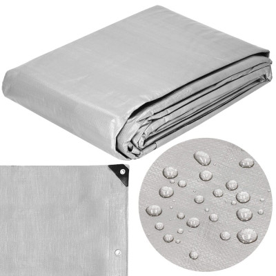 Krycí plachta s oky 3x4 m extra pevná 260g SPRINGOS GA2188 šedá