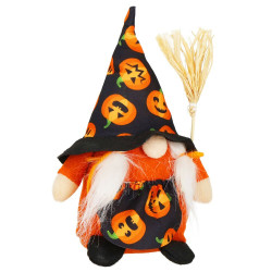 Skřítek GNOM s koštětem 20 cm SPRINGOS HALLOWEEN