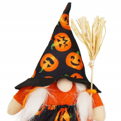 Skřítek GNOM s koštětem 20 cm SPRINGOS HALLOWEEN