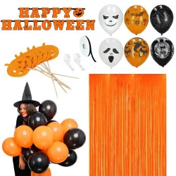 Sada balónků HAPPY HALLOWEEN SPRINGOS HA5216 černo-oranžová