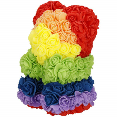 Medvídek z růží 30 cm SPRINGOS ROSE BEAR barevný
