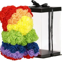 Medvídek z růží 30 cm SPRINGOS ROSE BEAR barevný