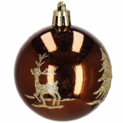 Vánoční baňky barevné mix 6 cm, sada 30ks CA1133