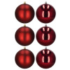 Vánoční baňky červené mix - 13 cm, sada 6ks CA0988