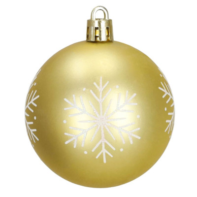 Vánoční baňky zlaté mix - 8/6,5 cm, sada 36ks CA0974