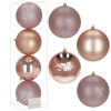 Vánoční baňky růžové mix - 12 cm, sada 4ks CA1359