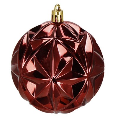 Vánoční baňky červené - mix 8 cm, sada 30ks CA1412