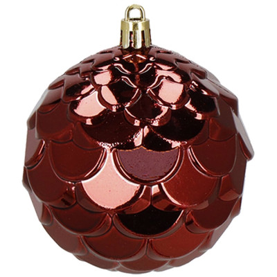 Vánoční baňky červené - mix 8 cm, sada 30ks CA1412