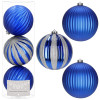 Vánoční baňky modré mix - 15 cm, sada 3ks CA1366