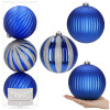Vánoční baňky modré mix - 15 cm, sada 3ks CA1366