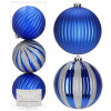 Vánoční baňky modré mix - 15 cm, sada 3ks CA1366