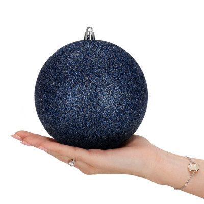 Vánoční baňky modré mix - 12 cm, sada 4ks CA1368