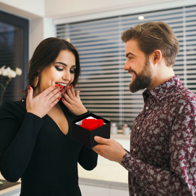 Věčná růže v dárkovém balení SPRINGOS HA7447 červená