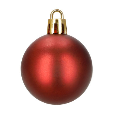 Vánoční baňky červené mix 7/6/5 cm, sada 40ks, CA1523