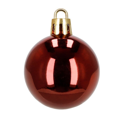 Vánoční baňky červené mix 7/6/5 cm, sada 40ks, CA1523