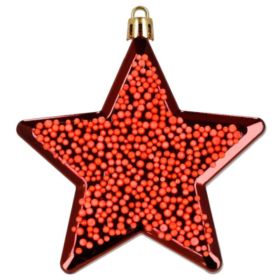 Vánoční baňky červené mix 7/6/5 cm, sada 40ks, CA1523