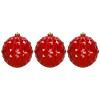 Vánoční baňky - červené mix 15 cm, sada 6ks CA1528
