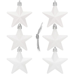 Hvězdy 7cm, sada 6ks, vánoční ozdoby CA1147