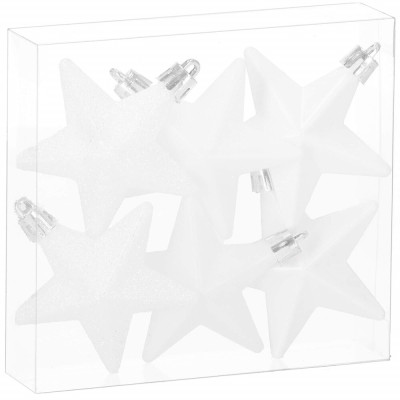 Hvězdy 7cm, sada 6ks, vánoční ozdoby CA1147