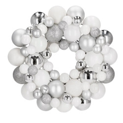 Vánoční věnec stříbrný 34 cm CA1390