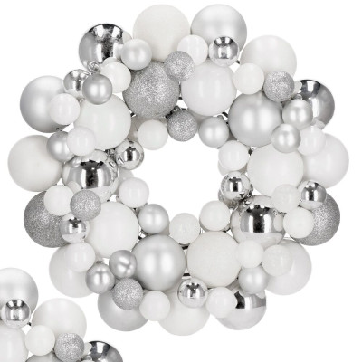 Vánoční věnec stříbrný 34 cm CA1390