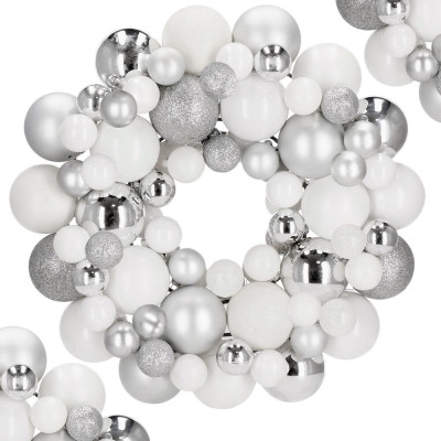 Vánoční věnec stříbrný 34 cm CA1390