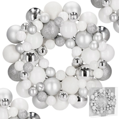 Vánoční věnec stříbrný 34 cm CA1390