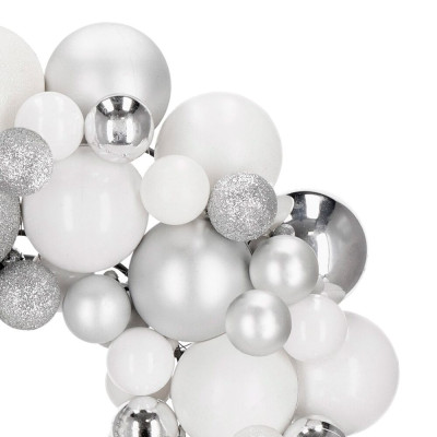 Vánoční věnec stříbrný 34 cm CA1390