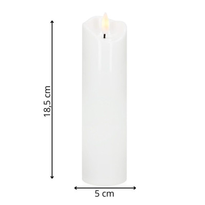 LED svíčka s pohyblivým plamenem 18,5 cm 2xAA SPRINGOS HA7553