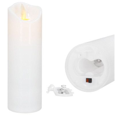 LED svíčka s pohyblivým plamenem 15 cm 2xAA SPRINGOS HA7555