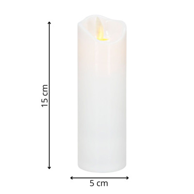 LED svíčka s pohyblivým plamenem 15 cm 2xAA SPRINGOS HA7555