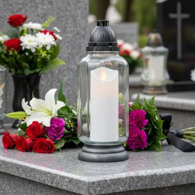 LED svíčka s pohyblivým plamenem 18,5 cm 2xAA SPRINGOS HA7556