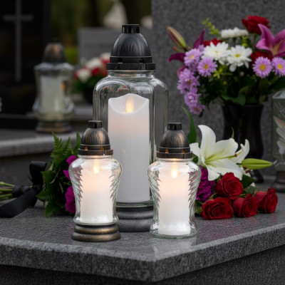 LED svíčka s pohyblivým plamenem 18,5 cm 2xAA SPRINGOS HA7556