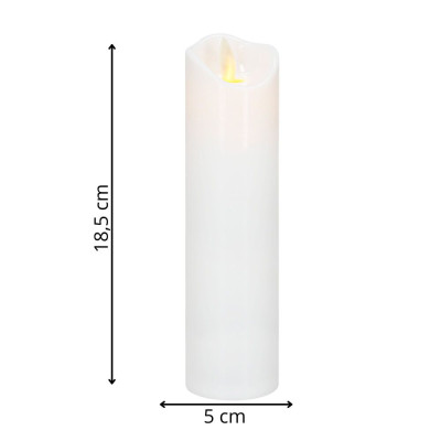 LED svíčka s pohyblivým plamenem 18,5 cm 2xAA SPRINGOS HA7556