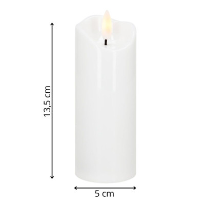 LED svíčka s pohyblivým plamenem 13,5 cm 2xAA SPRINGOS HA7552