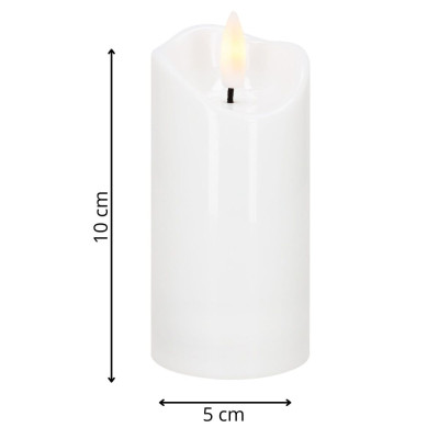 LED svíčka s pohyblivým plamenem 10 cm 2xAA SPRINGOS HA7552