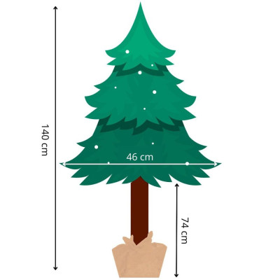 Vánoční stromek Borovice diamantová na kmínku 140 cm