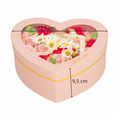 Mýdlové květiny SPRINGOS FLORHEART růžové