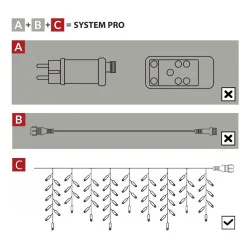 CL1239 RAMPOUCHOVÁ ZÁVĚSA 50 LED PRO