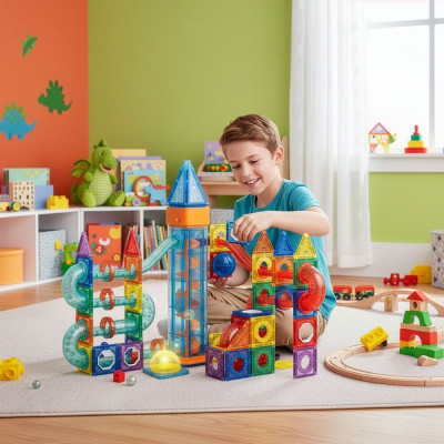 Magnetická stavebnice 134 dílků SPRINGOS KG0062