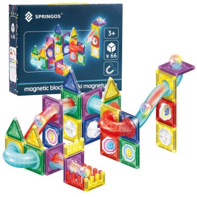 Magnetická stavebnice 66 dílků SPRINGOS KG0063