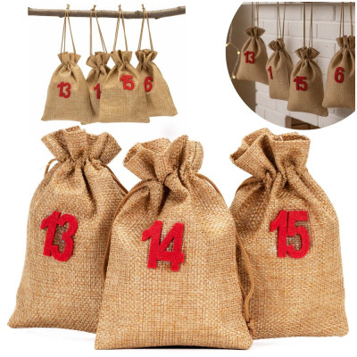 Adventní kaledář sáčky 10x15 cm sada 24ks SPRINGOS CA1471